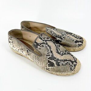 ✅ Elyse Walker Flats Blair Espadrille Snake Slip On‎ SIZE 40